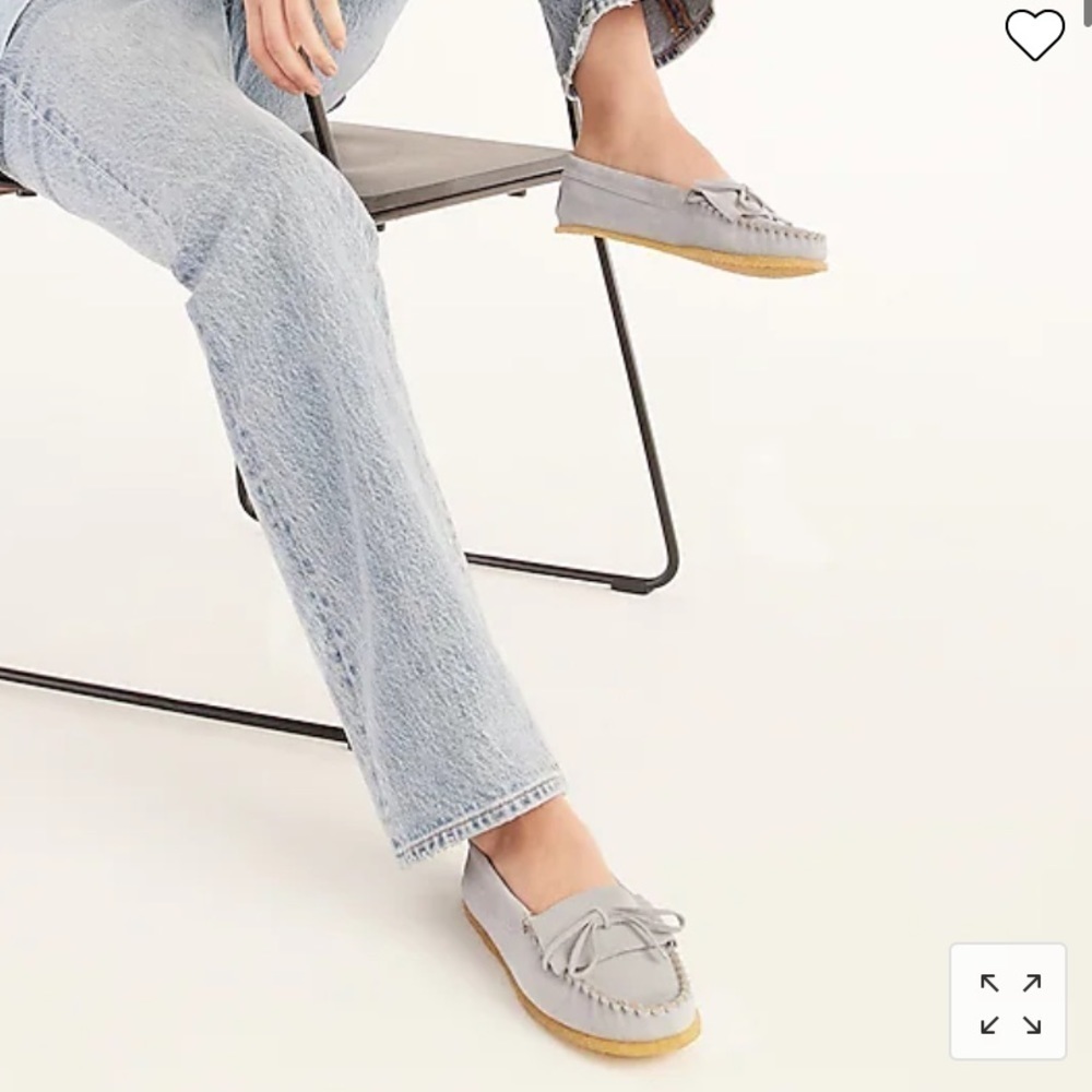 J Crew Soft unlined suede loafers BE774